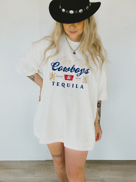 Cowboys and tequila simple design