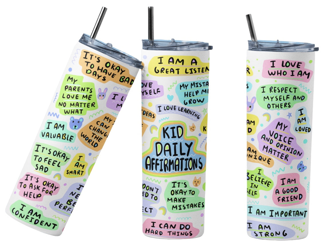 Kids Daily Affirmations 20 oz Tumbler