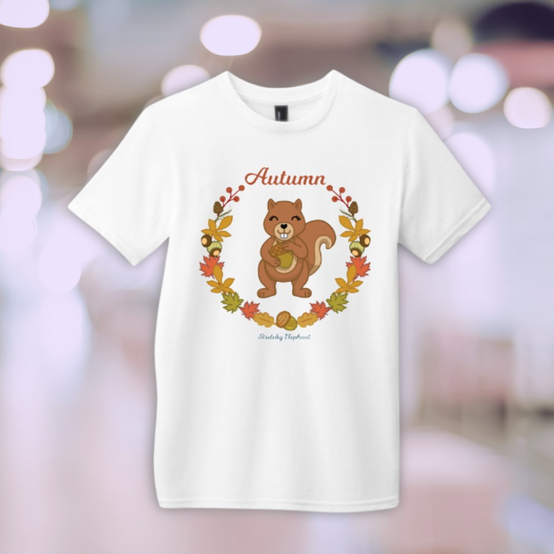 STRETCHY ELEPHANT "AUTUMN SQUIRREL" District Youth Very Important Tee
