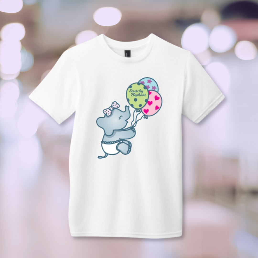 BABY STRETCHY ELEPHANT "BALOONS" District Youth Very Important Tee
