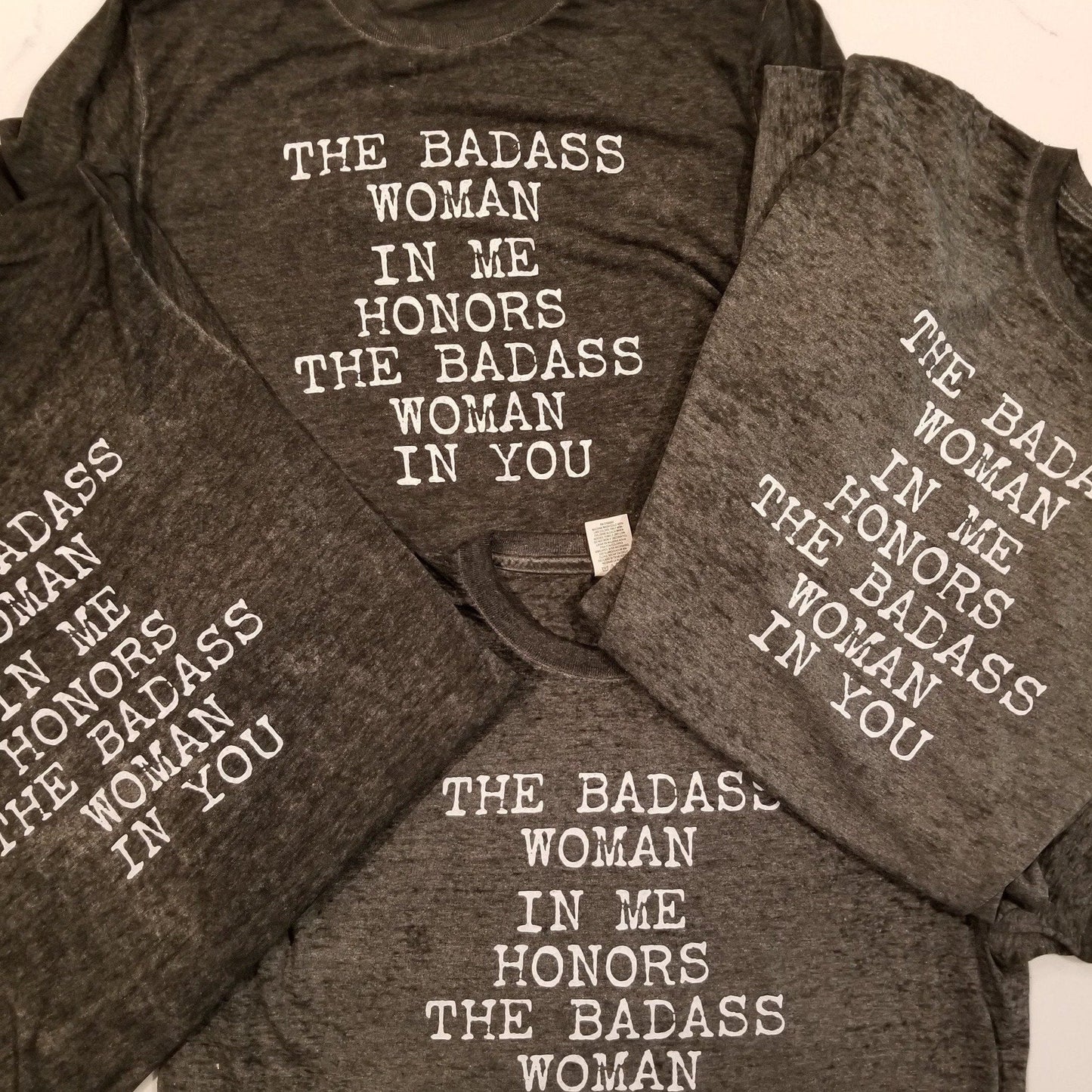 The Badass Woman In Me Honors The Badass Woman In You - Boyfriend Tee