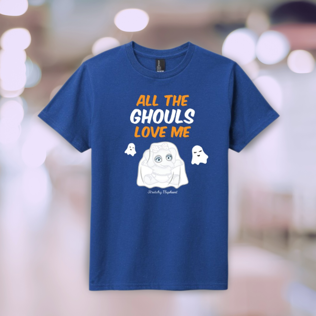 STRETCHY ELEPHANT "GHOULS LOVE ME" District Youth Very Important Tee