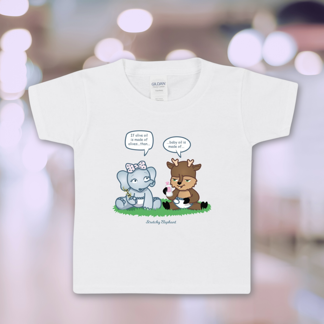 STRETCHY ELEPHANT "Baby comic 1" Gildan Heavy Cotton Toddler T-Shirt