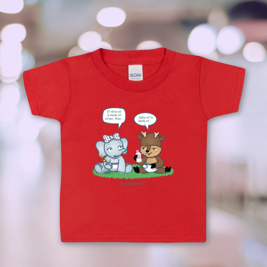 STRETCHY ELEPHANT "Baby comic 1" Gildan Heavy Cotton Toddler T-Shirt