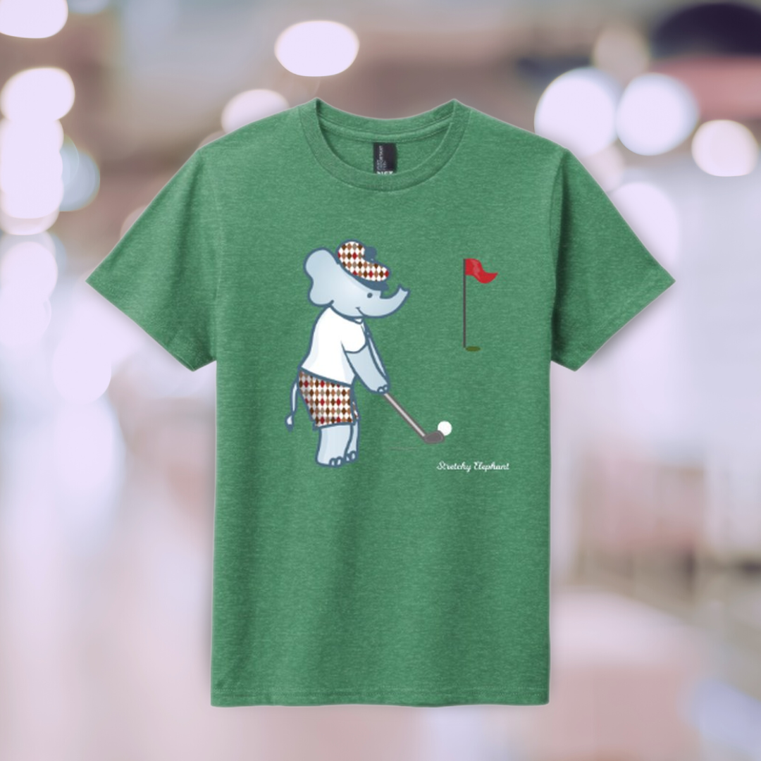 STRETCHY ELEPHANT "GOLF" District Youth Very Important Tee