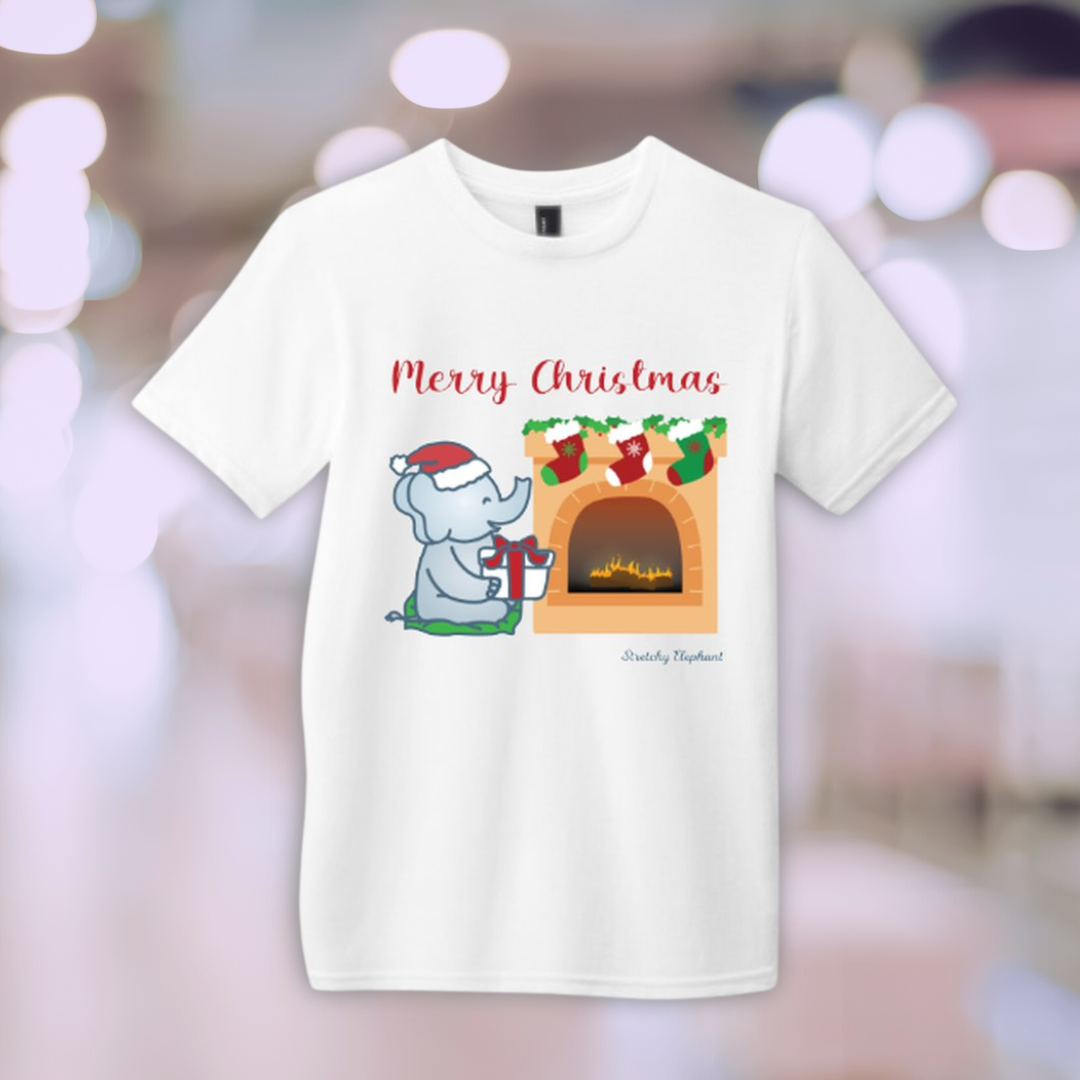 STRETCHY ELEPHANT "MERRY CHRISTMAS" District Youth Very Important Tee