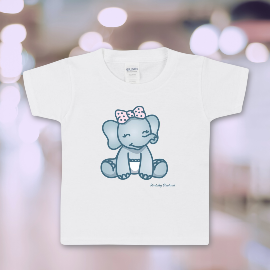 Baby Stretchy Elephant Gildan Heavy Cotton Toddler T-Shirt