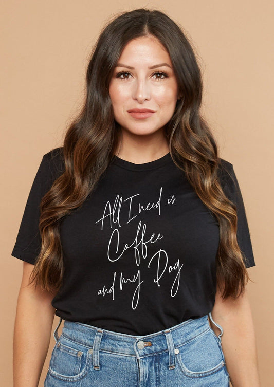 All I Need is Coffee and My Dog - Boyfriend Tee