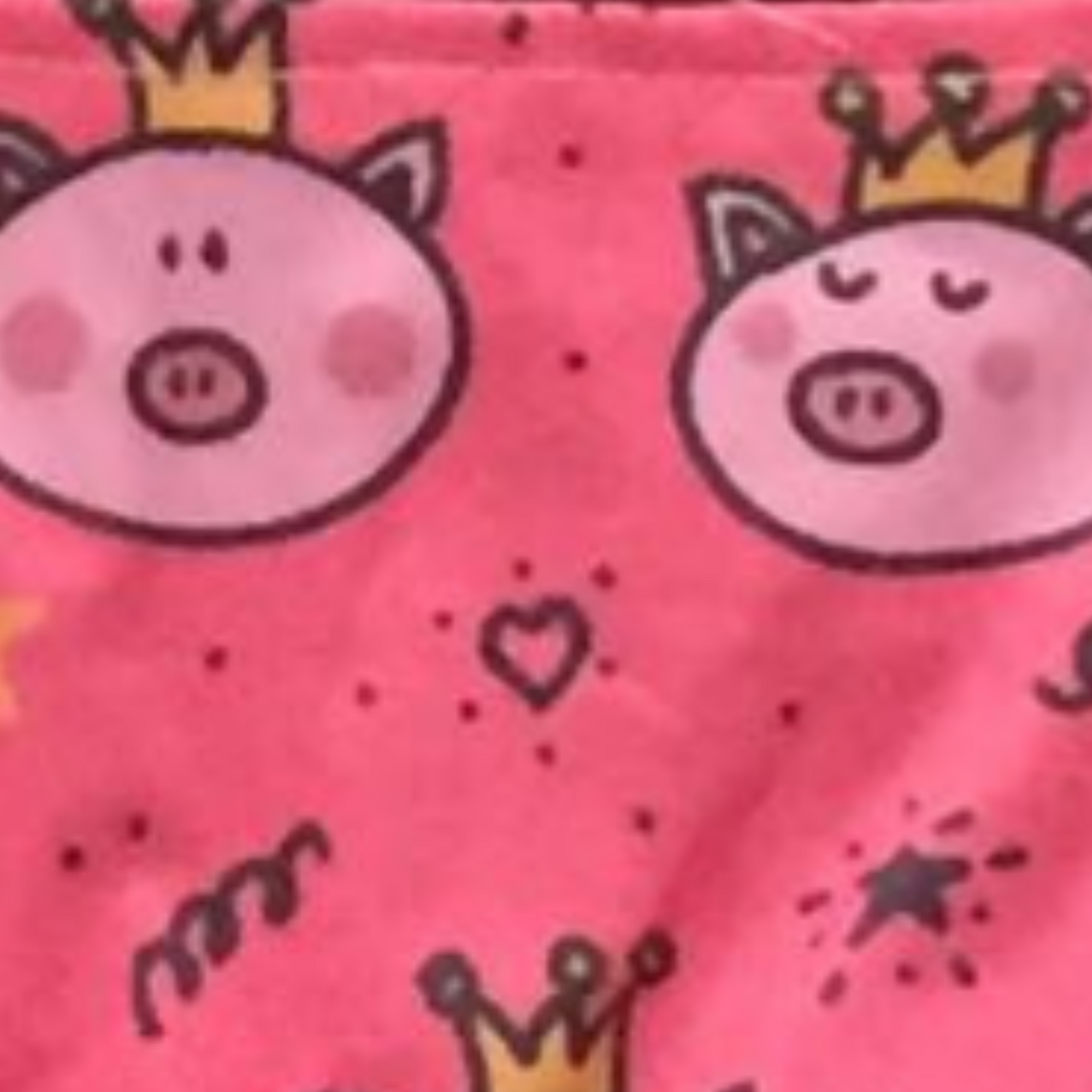 Hot Pink Piggy Princess Hoodie (SWS3023)-Outerwear-Sparkledots-sparkledots