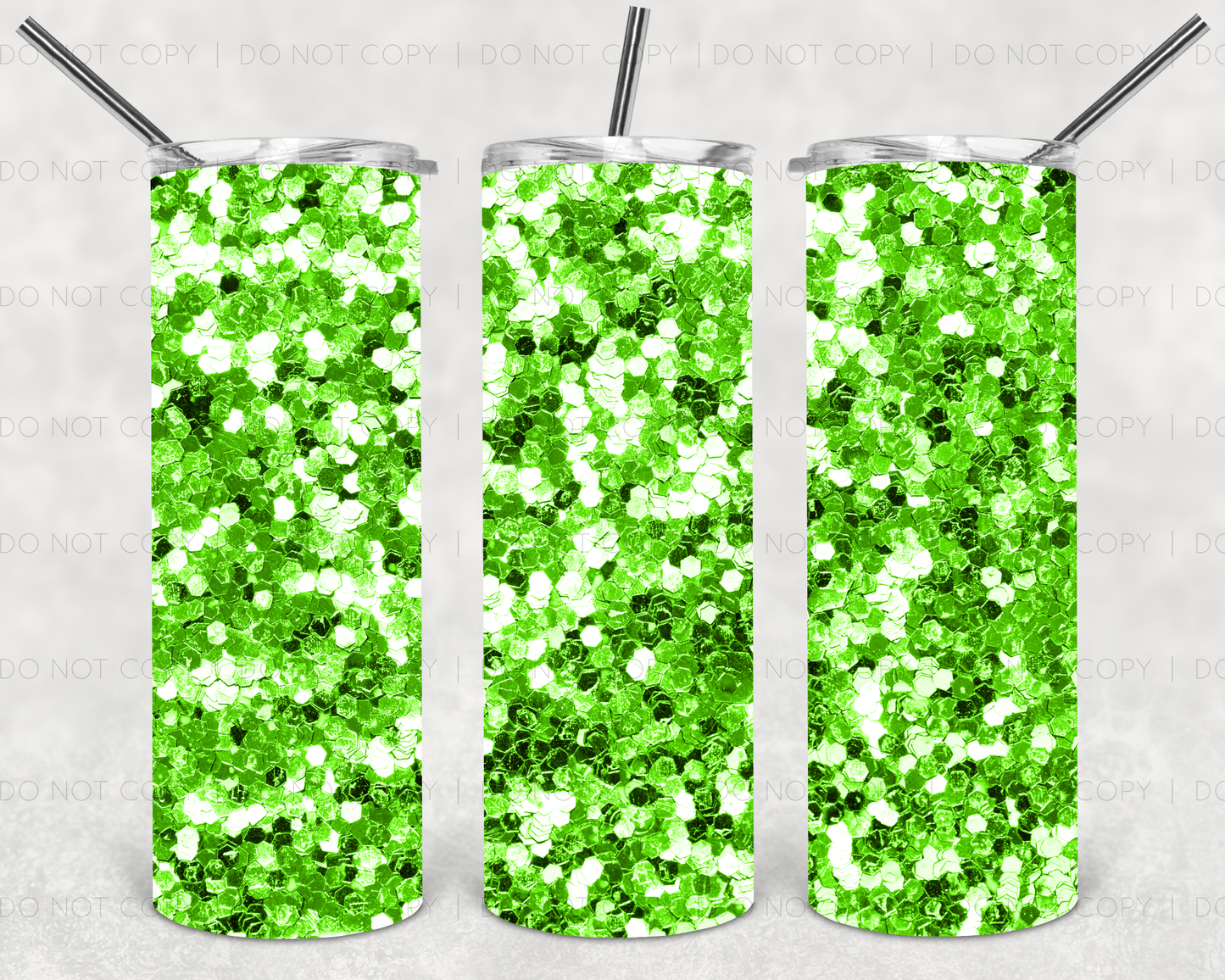 Electric Green Chunky Glitter 20 oz Tumbler