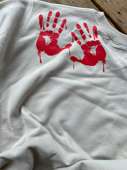 Bloody hands sweatshirt
