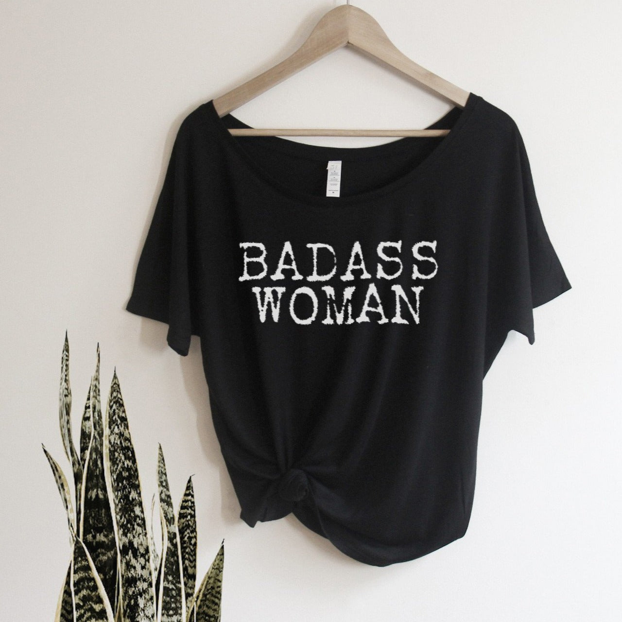 Badass Woman, Typewriter Font - Retro Fitted Ringer