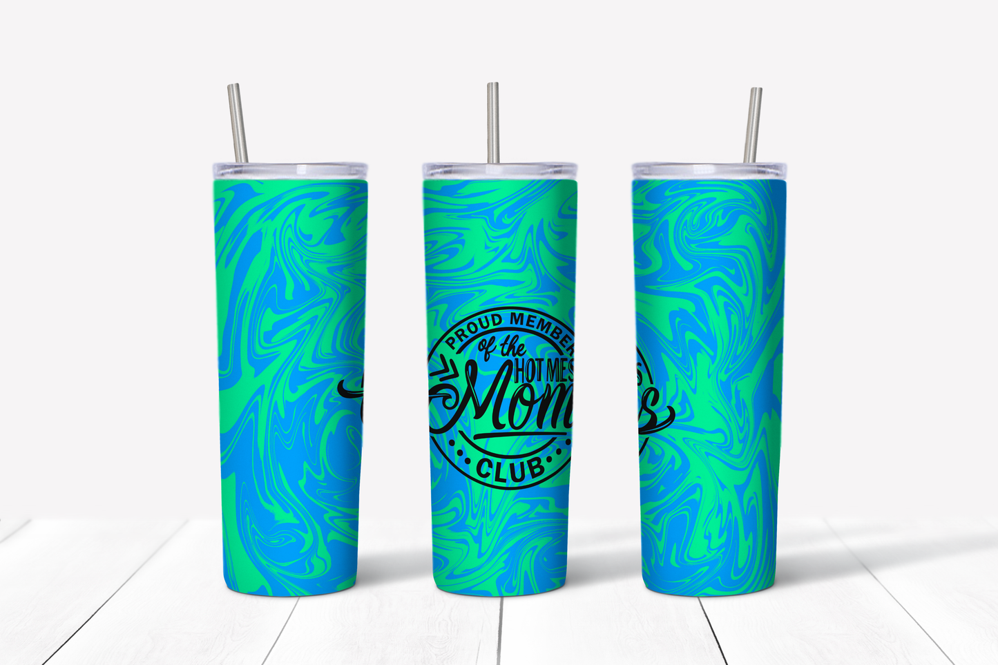 Proud Member of the Hot Mess Mom's Club Abstract 20 oz Tumbler