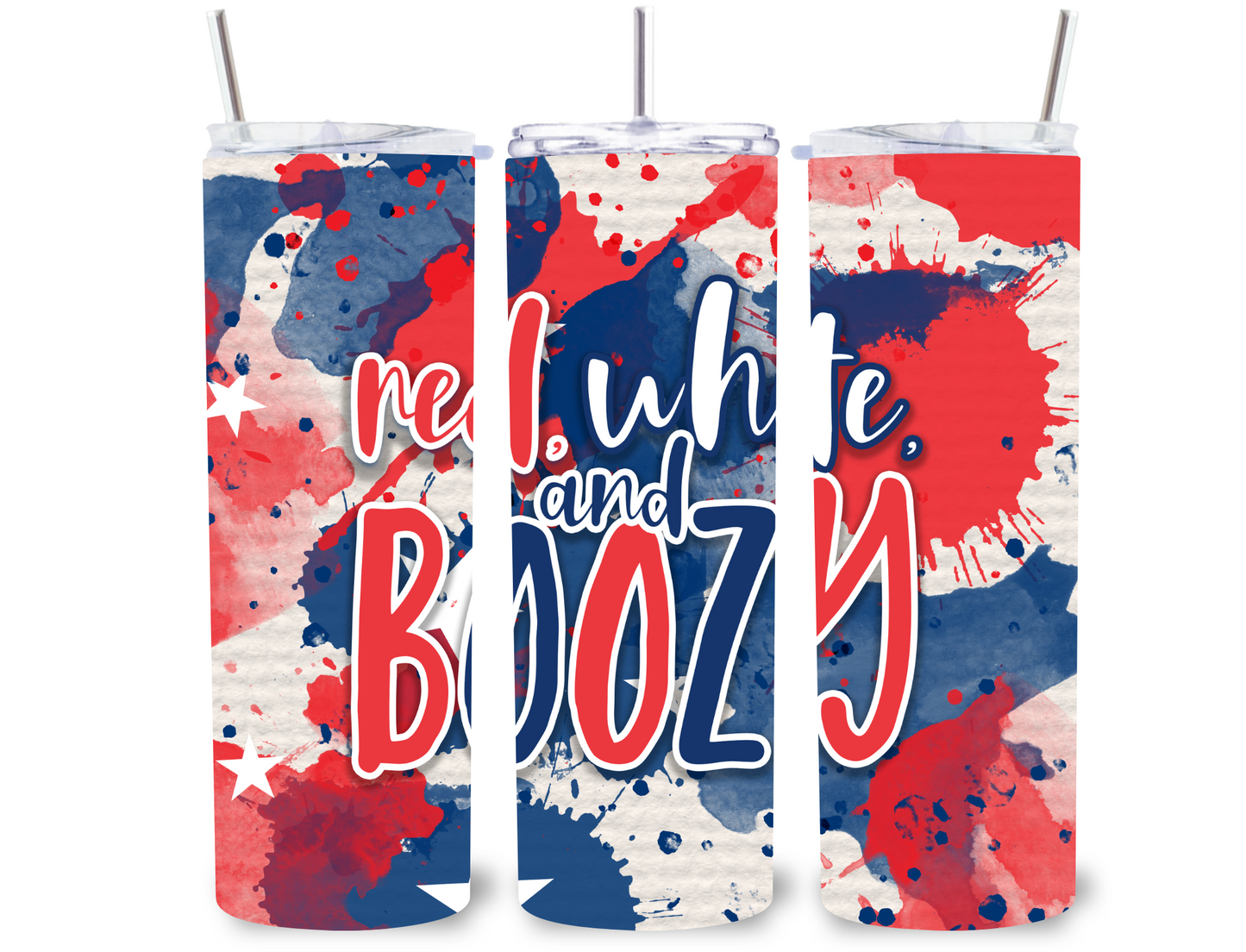 Red White Boozy 20 oz Tumbler