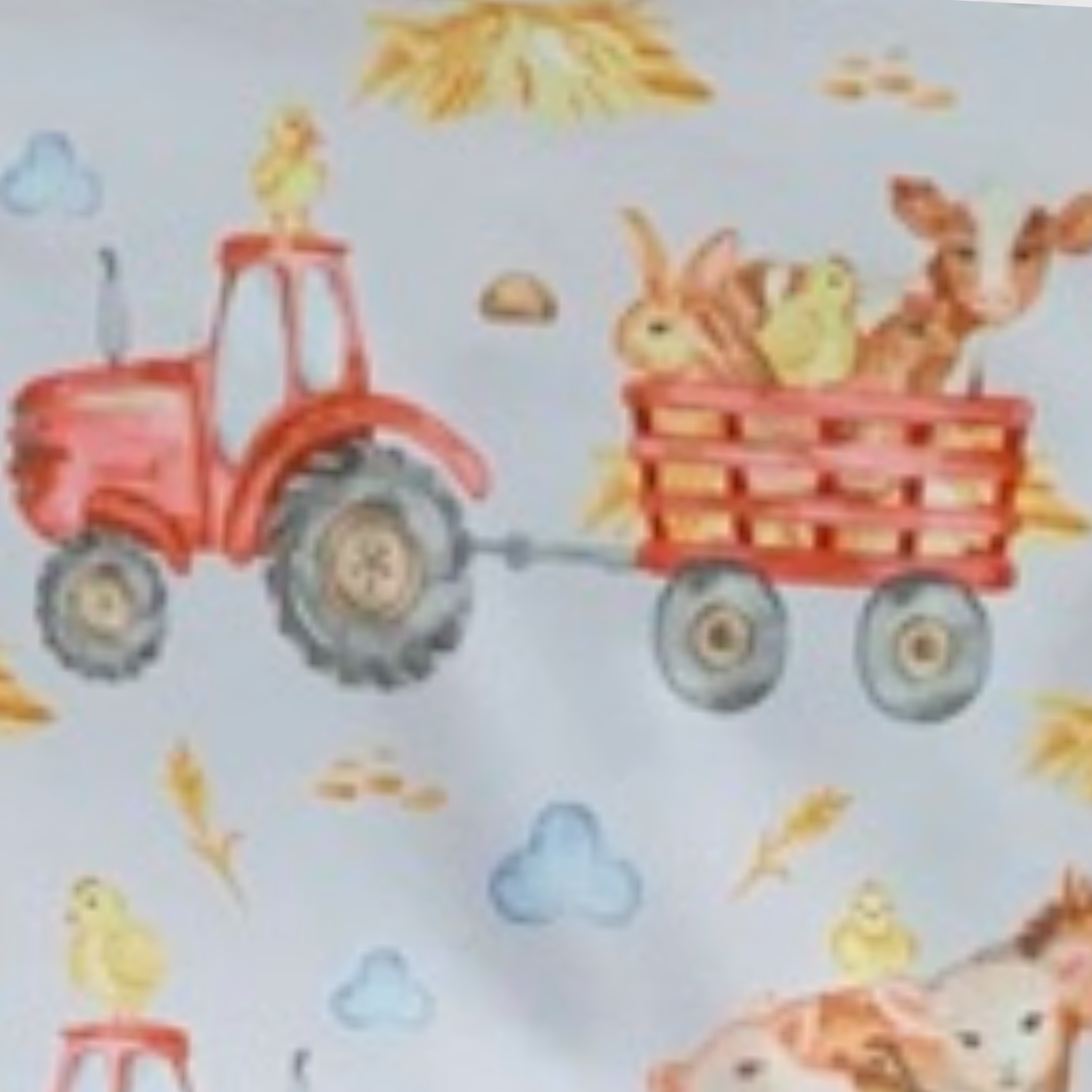 Red Tractors & Animals Tunic (SWS1037)-Dresses-Sparkledots-sparkledots