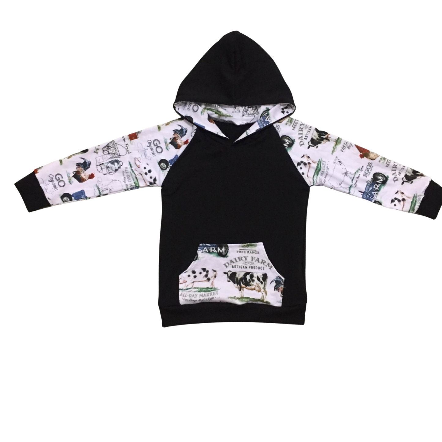 Farm kid Style Hoodie (SWS3020)-Shirts & Tops-Sparkledots-sparkledots