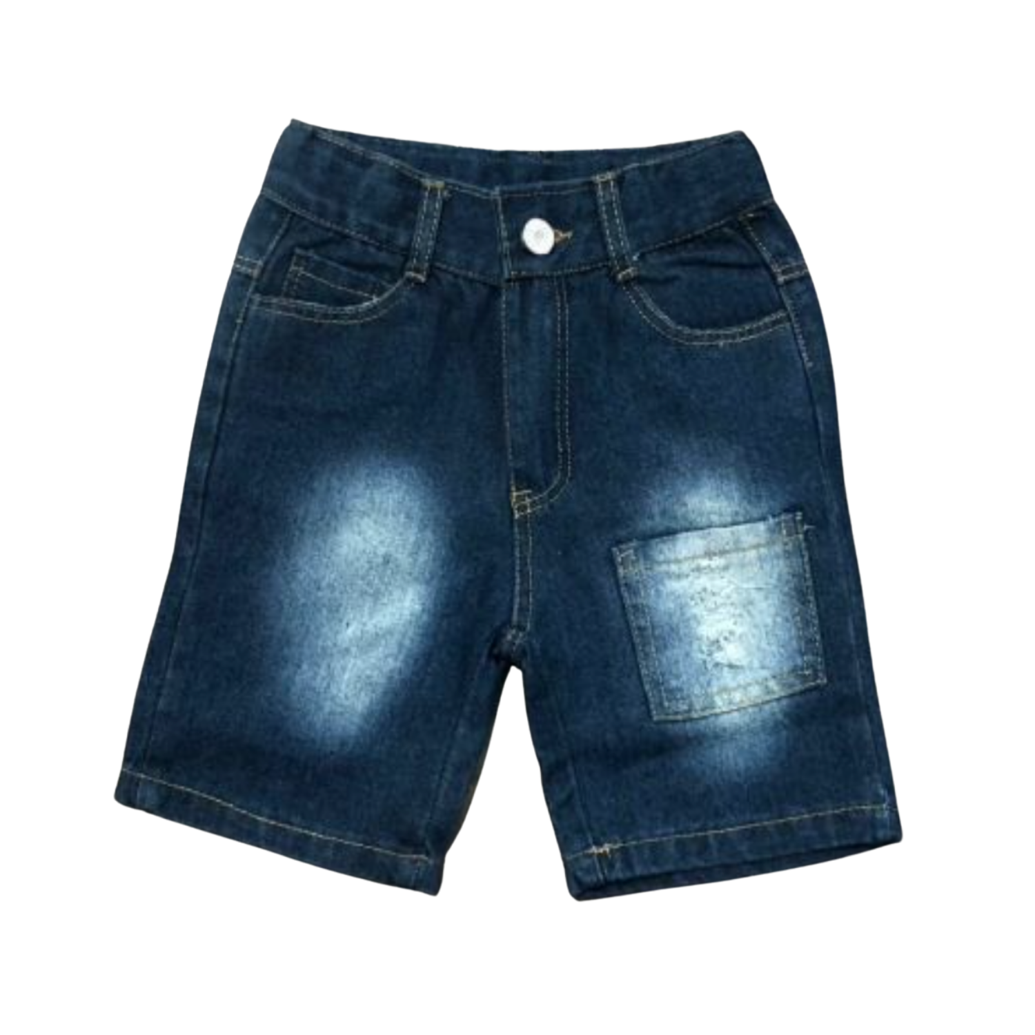 Boys Denim Shorts with Frog Pocket (SWS4021S)-Shorts-Sparkledots-sparkledots