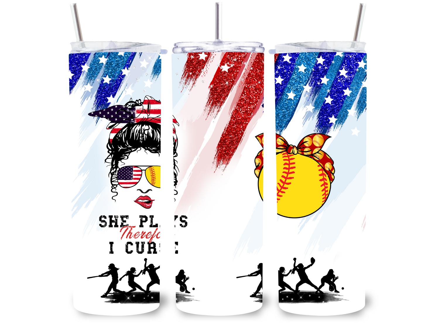 She Plays Therefore I Curse or She Plays Therefore I Drink 20 oz Tumbler