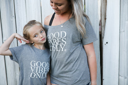 2 Piece Sets for Mommy & Me - Good Vibes Only (Gray)