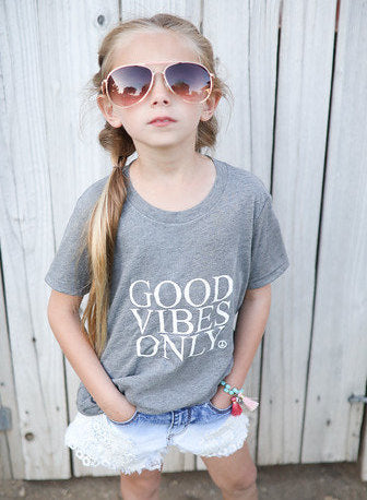 GOOD VIBES ONLY Kid's Tee, Good Vibes Only Tshirt