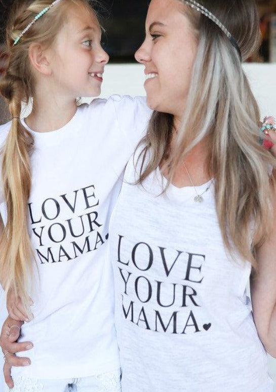 2 Piece Set, LOVE YOUR MAMA Tank, Love Tanks, Love Your Mama Tshirt, Mama Tshirt