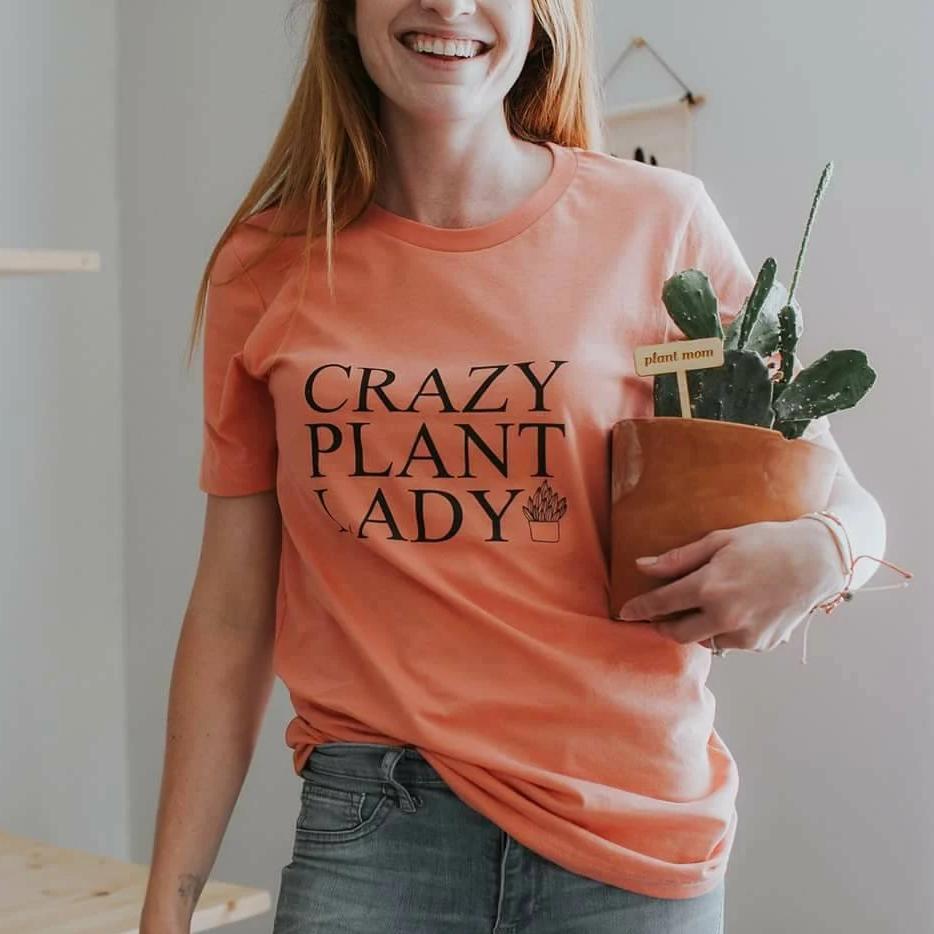 CRAZY PLANT LADY Tshirt, White Marble Tank, Plant Obsessed, Plant Tshirt, Plant Lady Tshirt, Crazy Plant Lady Tee, Crazy Plant Lady T