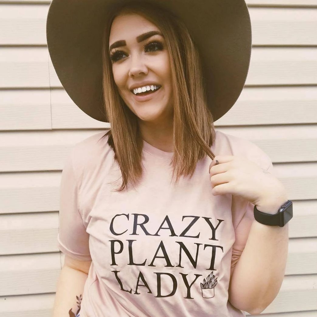 CRAZY PLANT LADY Tshirt, White Marble Tank, Plant Obsessed, Plant Tshirt, Plant Lady Tshirt, Crazy Plant Lady Tee, Crazy Plant Lady T