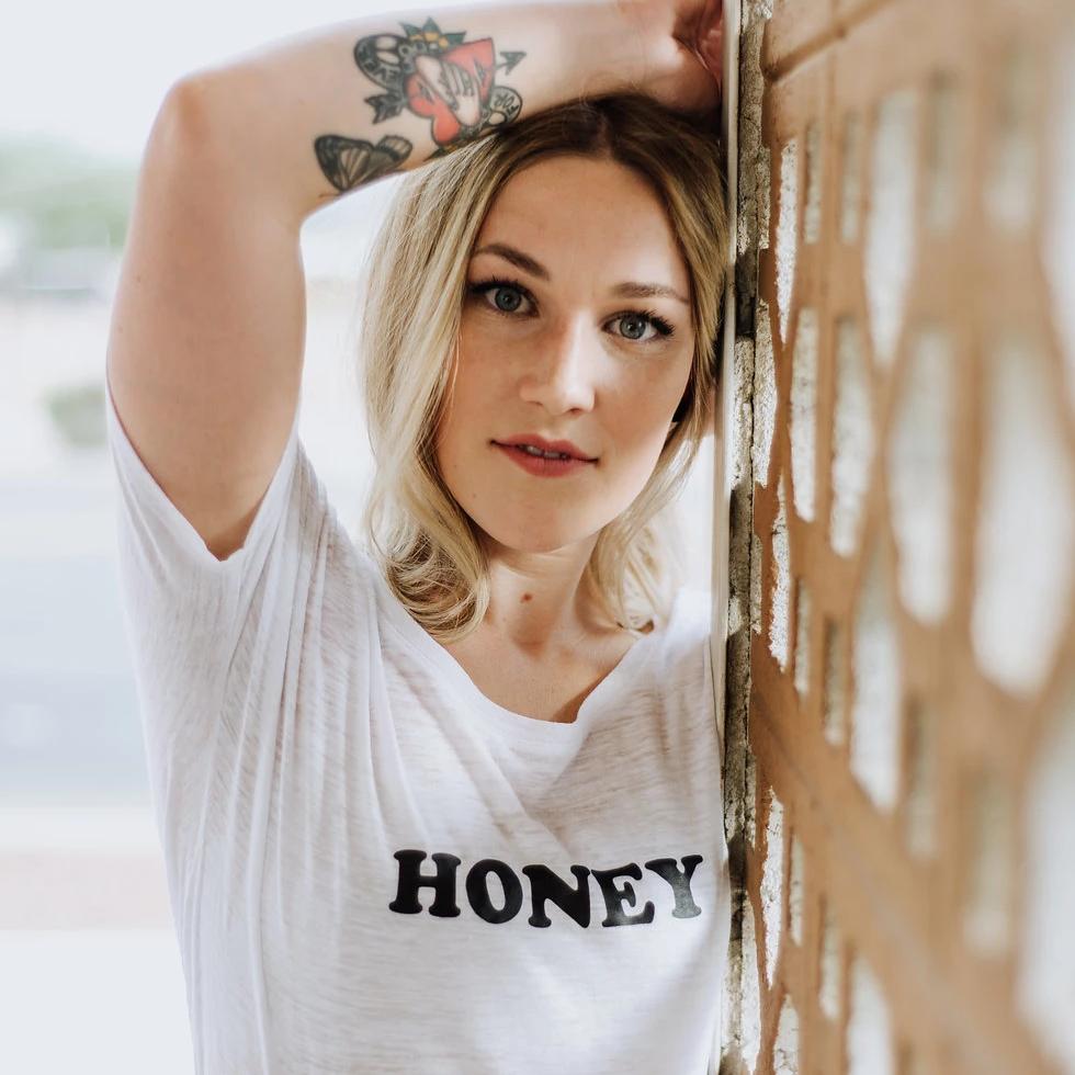 HONEY Tee, Honey tshirt, Honey Tshirts, white tee, HONEY shirt