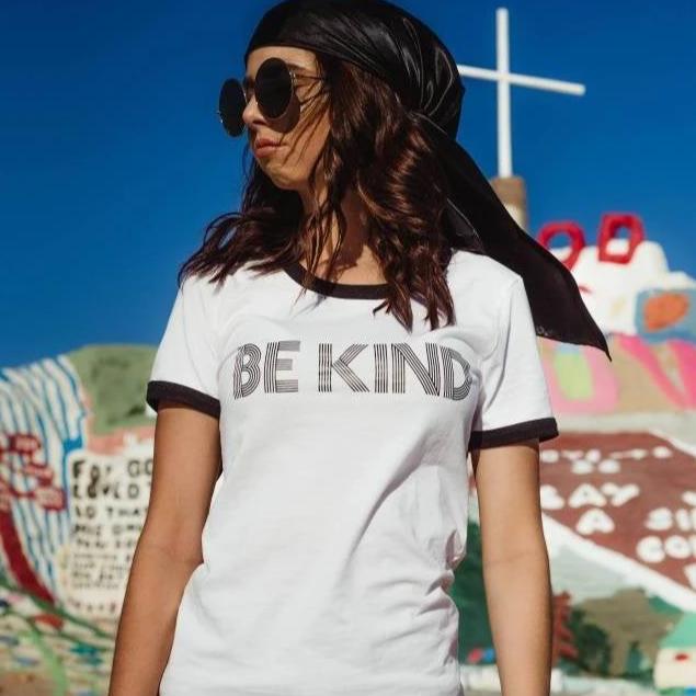 BE KIND Ringer Tee, Kind tshirt, Be Kind Tshirts, Be Kind Tops, Retro Be Kind, Be Kind Tees, Kindness Tops, Ringer Tshirt