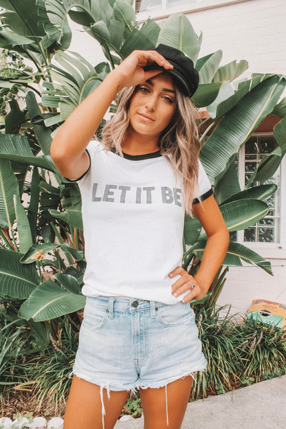 LET IT BE Tee, Ringer Tee, Beatles Tee, Let It Be Gifts, Let It Be Tshirt, The Beatles Tee, Beatles Tshirt, Let It Be Let It Be