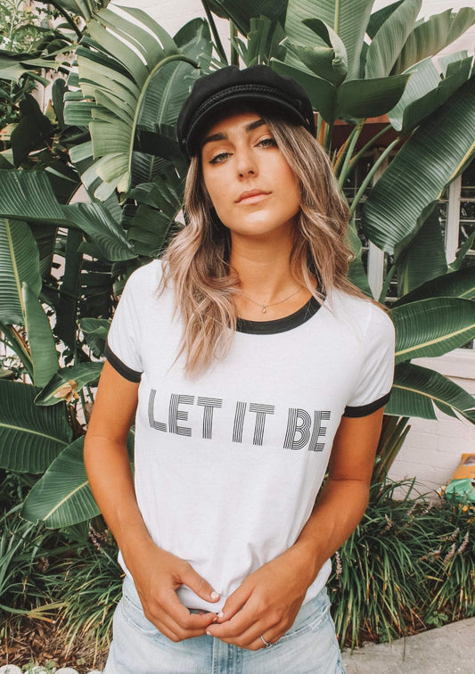 LET IT BE Tee, Ringer Tee, Beatles Tee, Let It Be Gifts, Let It Be Tshirt, The Beatles Tee, Beatles Tshirt, Let It Be Let It Be