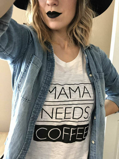 MAMA NEEDS COFFEE Tank, Mama Needs Coffee Tee, Coffee Tee, Coffee Gifts, Mama Needs Coffee Shirt, Coffee Lovers Gift , Coffee Gift