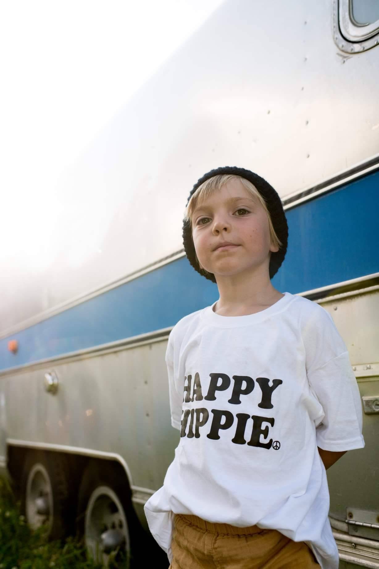 HAPPY HIPPIE Kid's Tee, Hippie Kid's Tshirt, Hippie Kids, Hippie Baby