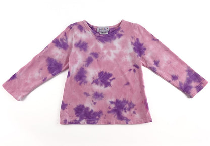 Tie Dye Top - Pink & Purple (SWS2010T)-Long Sleeved-Sparkledots-sparkledots