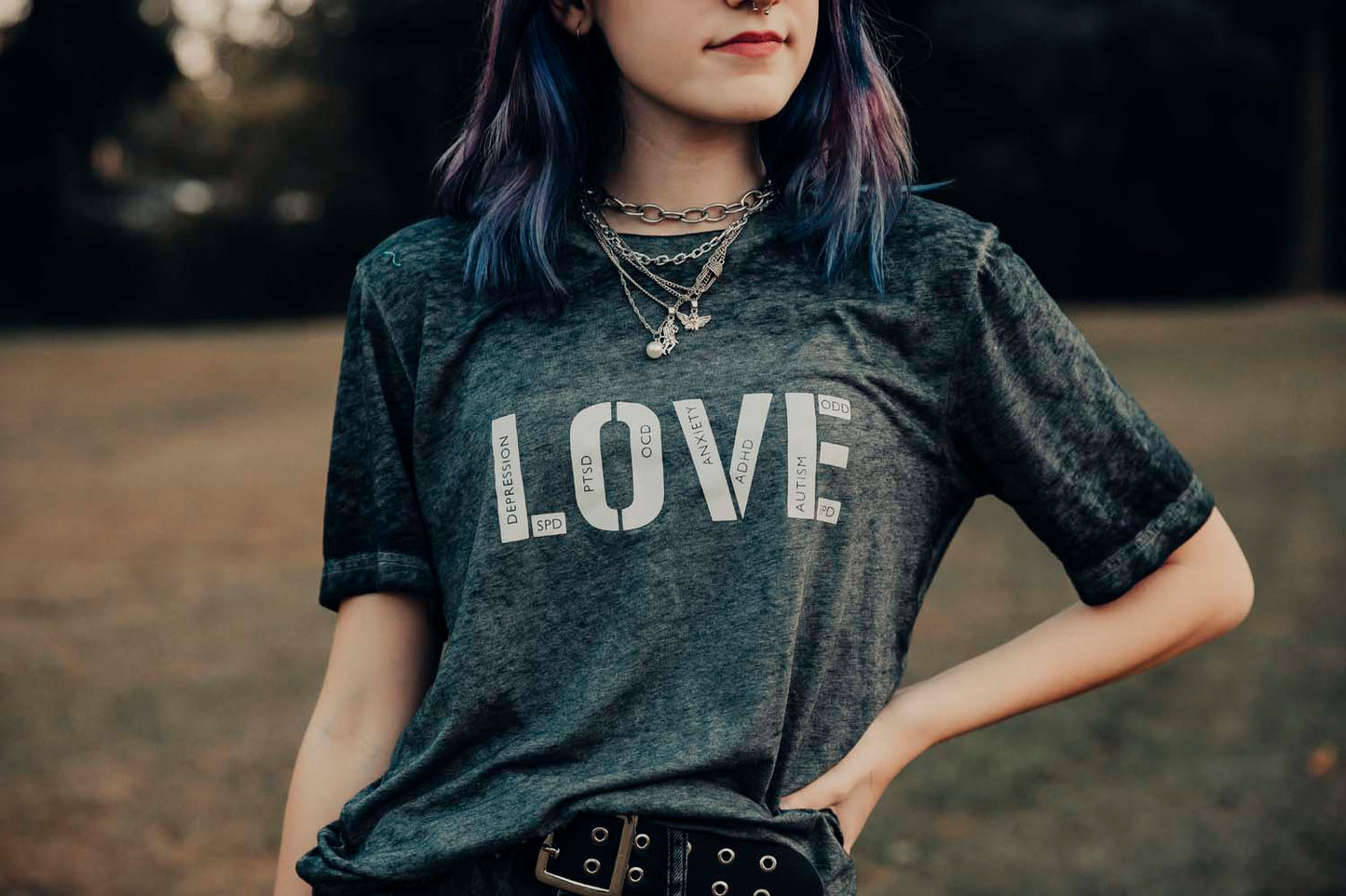 Love, ADHD, Autism, Anxiety, Mental Health - Boyfriend Tee