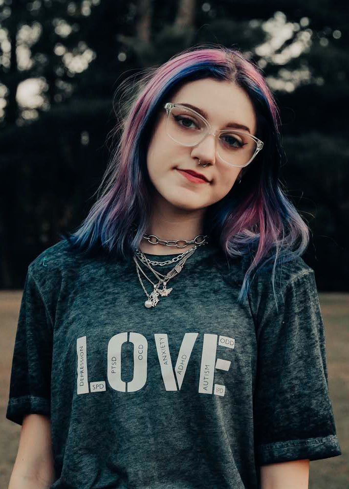 Love, ADHD, Autism, Anxiety, Mental Health - Boyfriend Tee